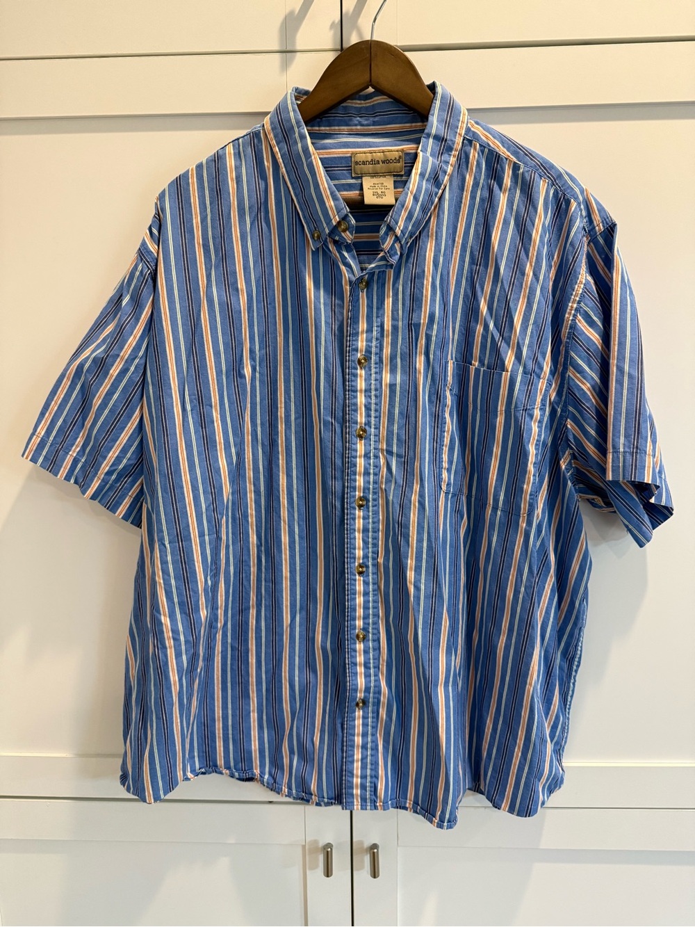 Scandia Woods Men’s 3XL Striped Button Down Shirt